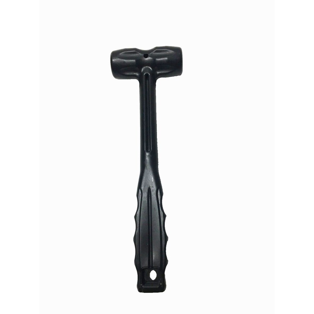 Blk Plastic Mallet Hammer Dual Head Double Face Shock Absorbing DIY Crafts 9.45"